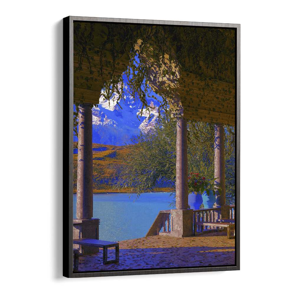 Lodge By Cosmo Zach Surreal Art Prints Surrealism in Black Floater Frame