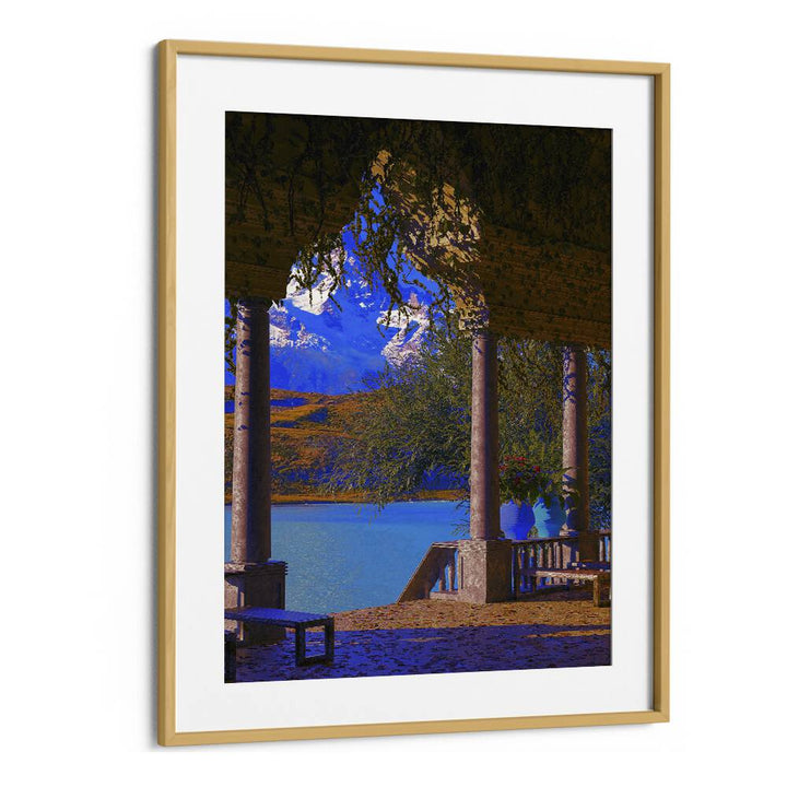 Lodge By Cosmo Zach Surreal Art Prints Surrealism in Oak Wood Frame With Mount