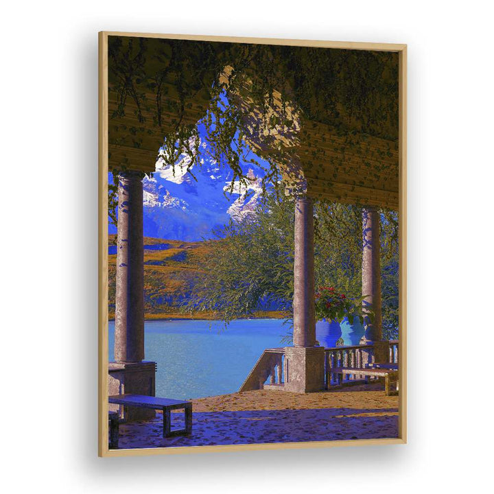 Lodge By Cosmo Zach Surreal Art Prints Surrealism in Oak Wood Plain Frame