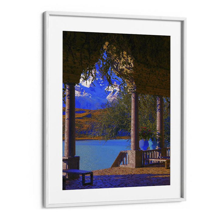 Lodge By Cosmo Zach Surreal Art Prints Surrealism in White Frame With Mount