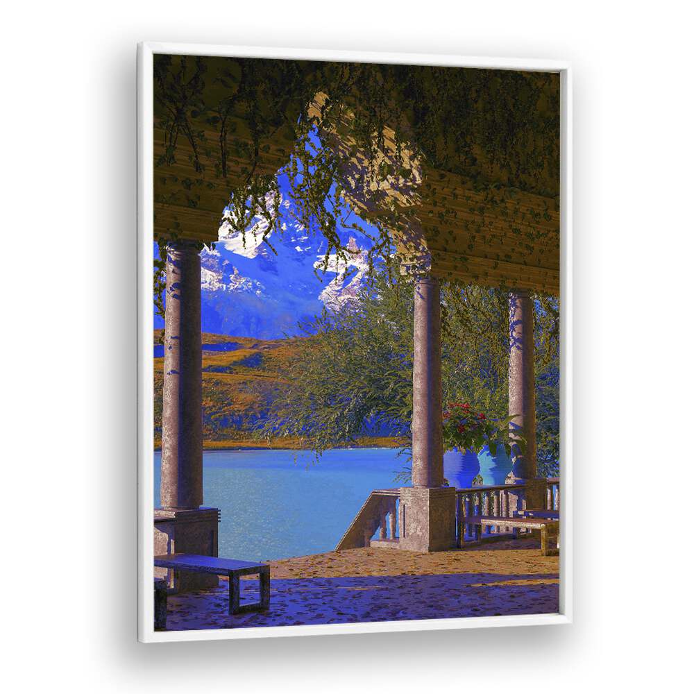 Lodge By Cosmo Zach Surreal Art Prints Surrealism in White Plain Frame