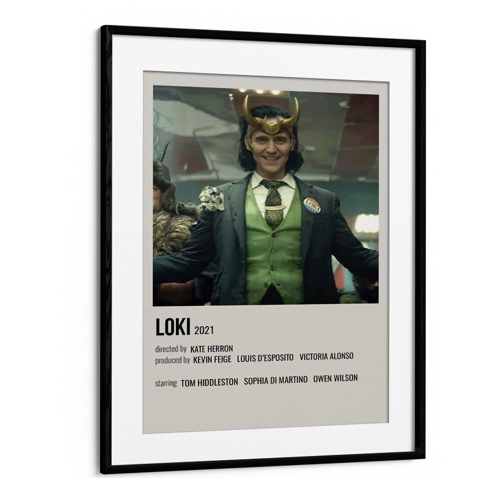 Loki Movie Posters in Black Frame With Mount