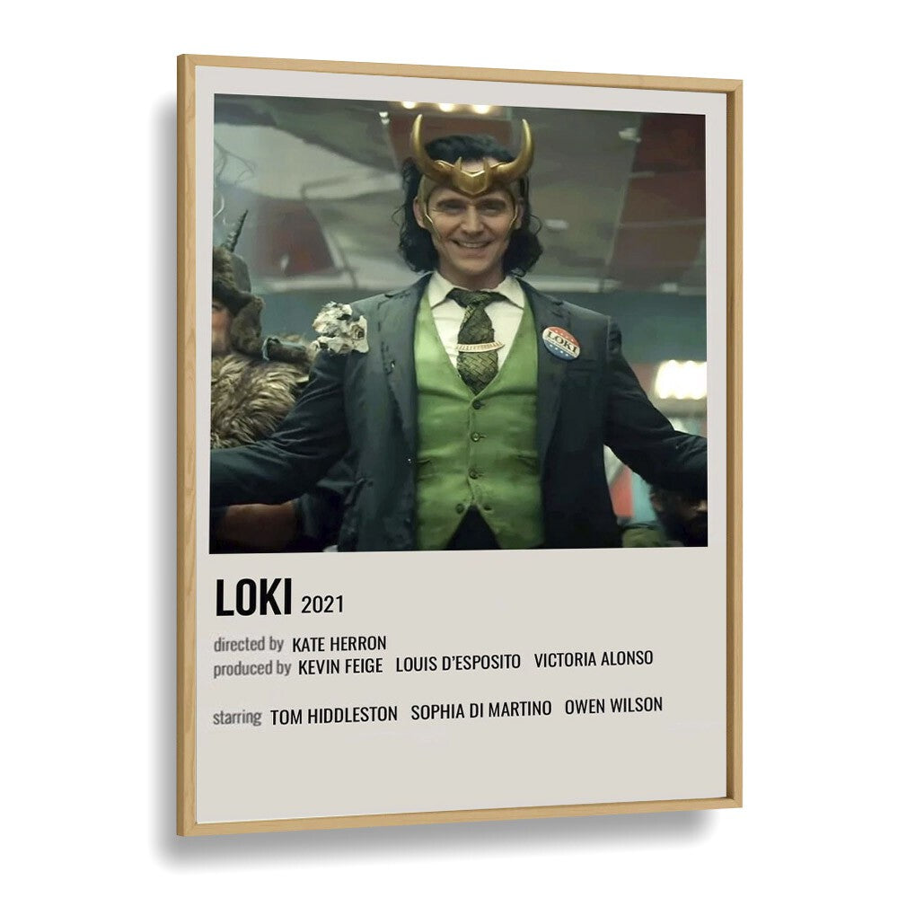 Loki Movie Posters in Oak Wood Plain Frame