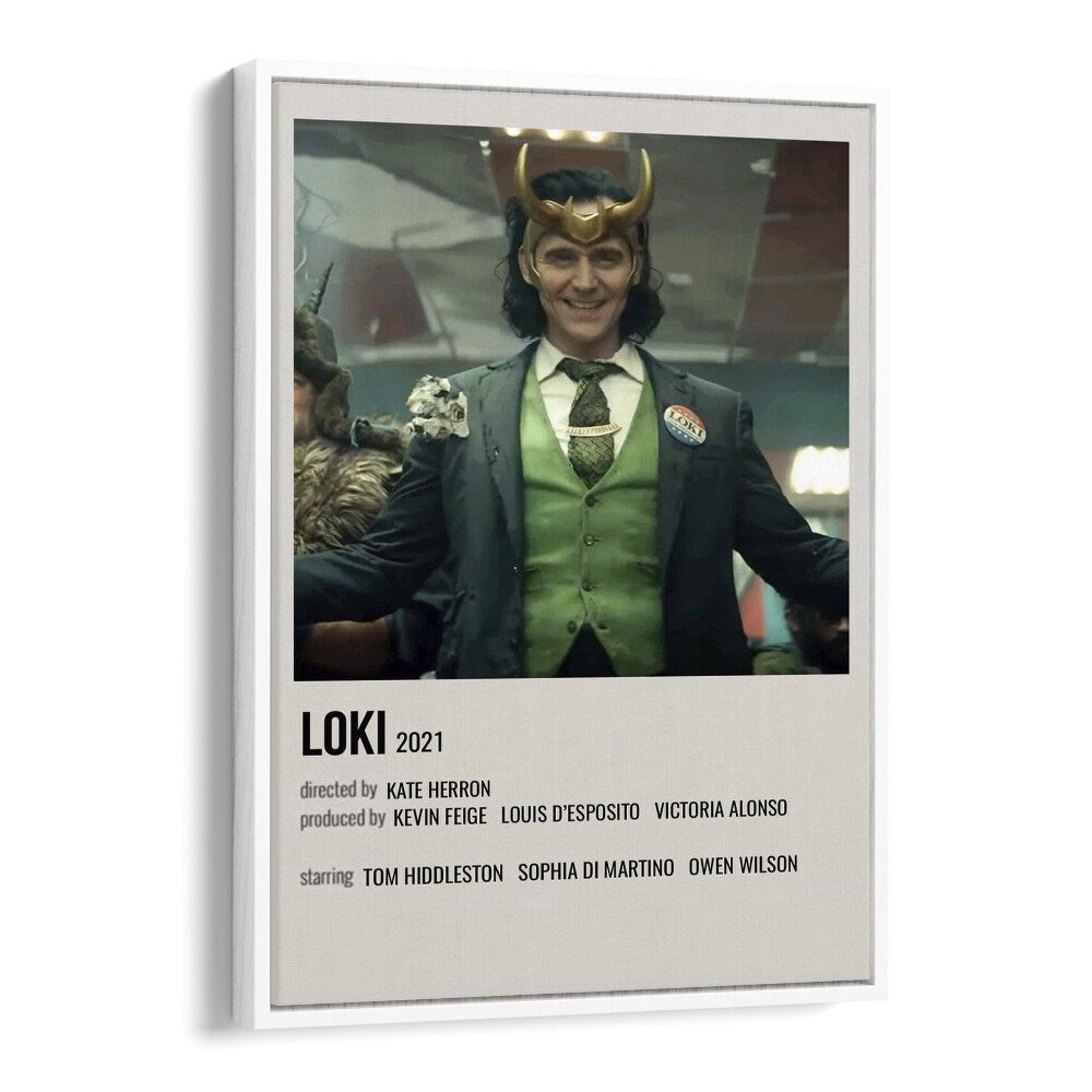 Loki Movie Posters in White Floater Frame