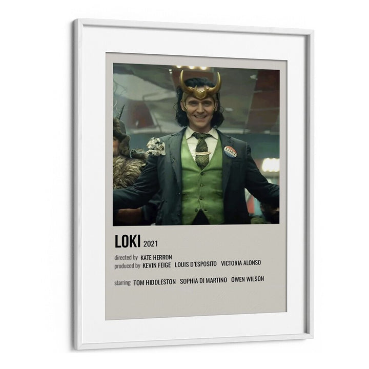 Loki Movie Posters in White Frame With Mount