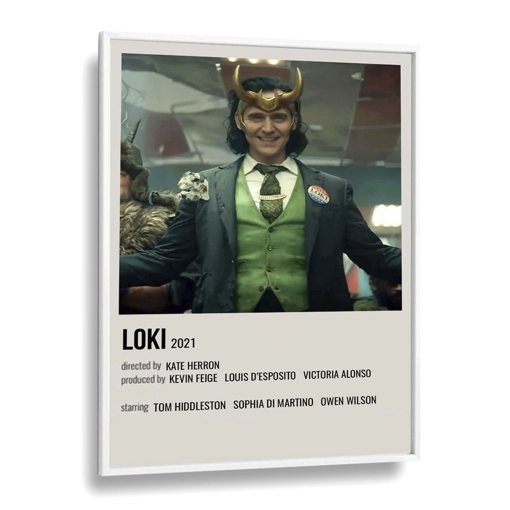 Loki Movie Posters in White Plain Frame