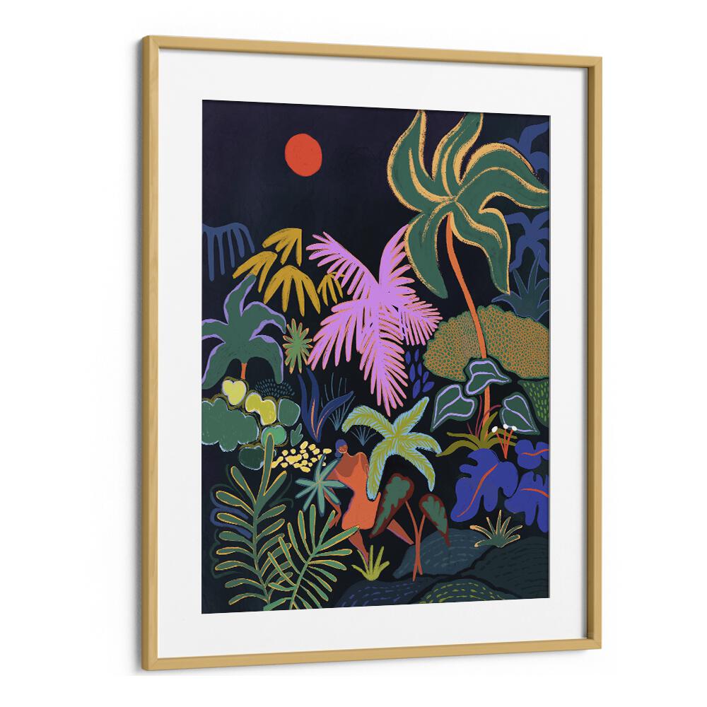 Lost II By Arty Guava Wall Art Prints in Oak Wood Frame With Mount