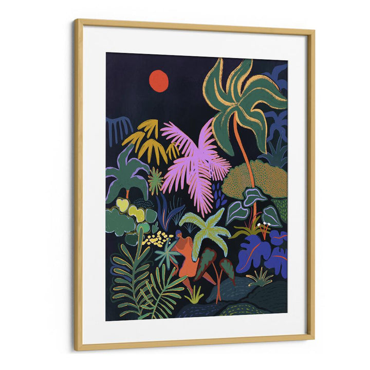 Lost II By Arty Guava Wall Art Prints in Oak Wood Frame With Mount