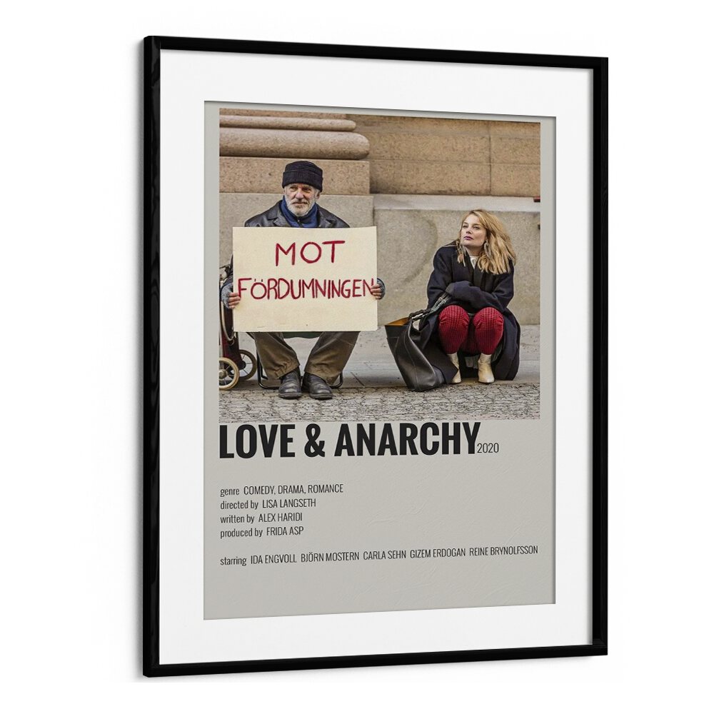 Love And Anarchy Movie Posters in Black Frame With Mount