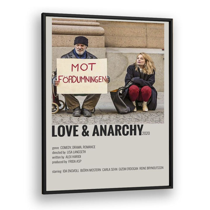 Love And Anarchy Movie Posters in Black Plain Frame