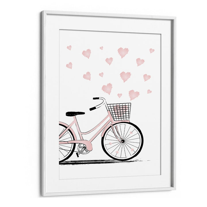 Love Bike by Martina Fashion Paintings Fashion Posters in White Frame With Mount