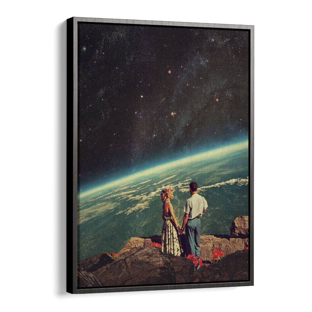 Love By Frank Moth Surreal Art Prints Surrealism in Black Floater Frame