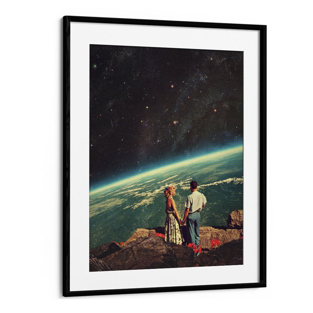 Love By Frank Moth Surreal Art Prints Surrealism in Black Frame With Mount