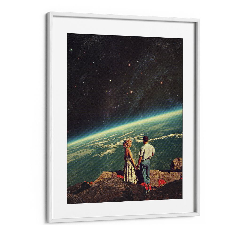 Love By Frank Moth Surreal Art Prints Surrealism in White Frame With Mount