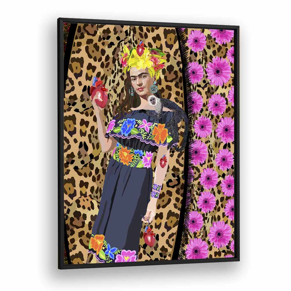 Love Frida By Lynnda Rakos Pop Art Paintings Pop Art Prints in Black Plain Frame