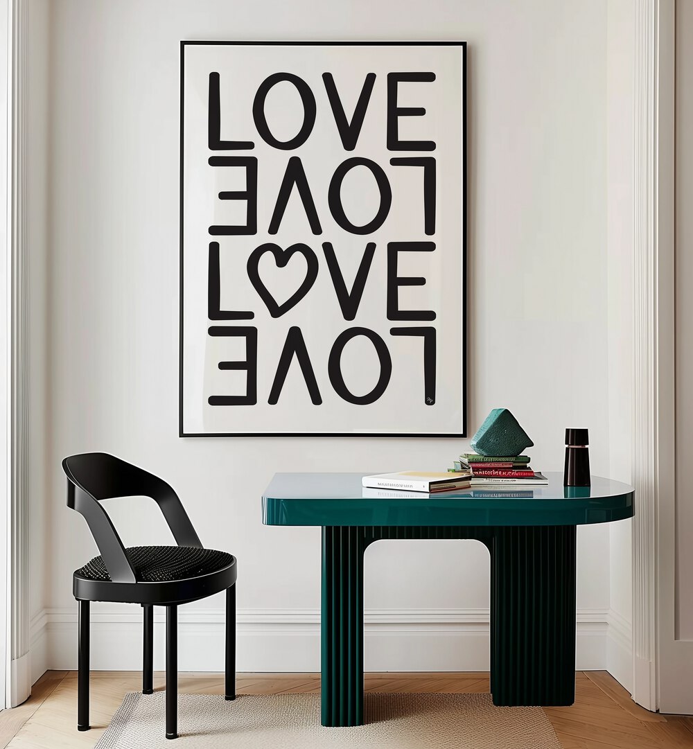 Love Love by Martina Fashion Paintings Fashion Posters placed on wall 