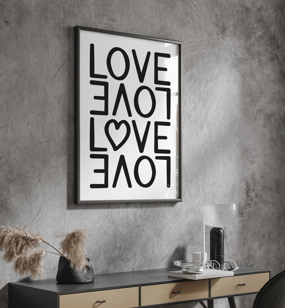 Love Love by Martina Fashion Paintings Fashion Posters placed on wall 