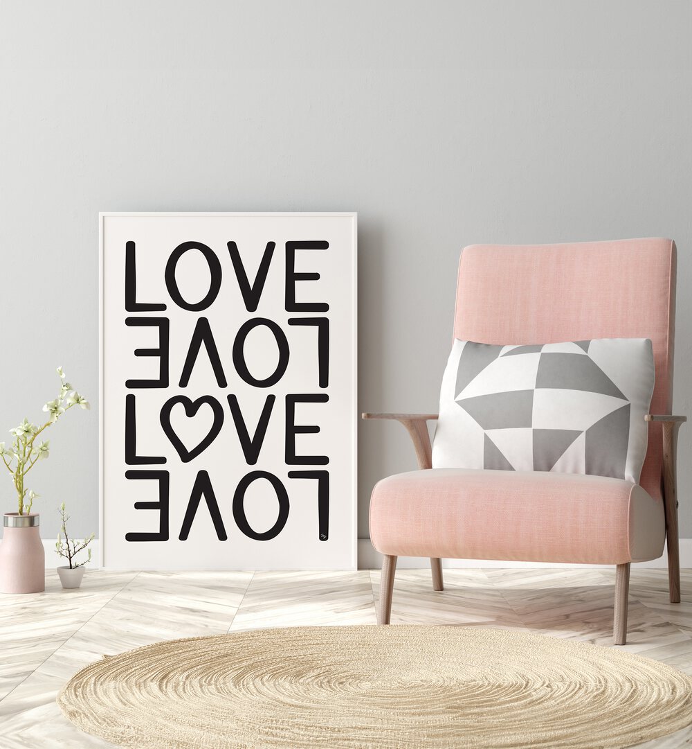 Love Love by Martina Fashion Paintings Fashion Posters placed on wall 