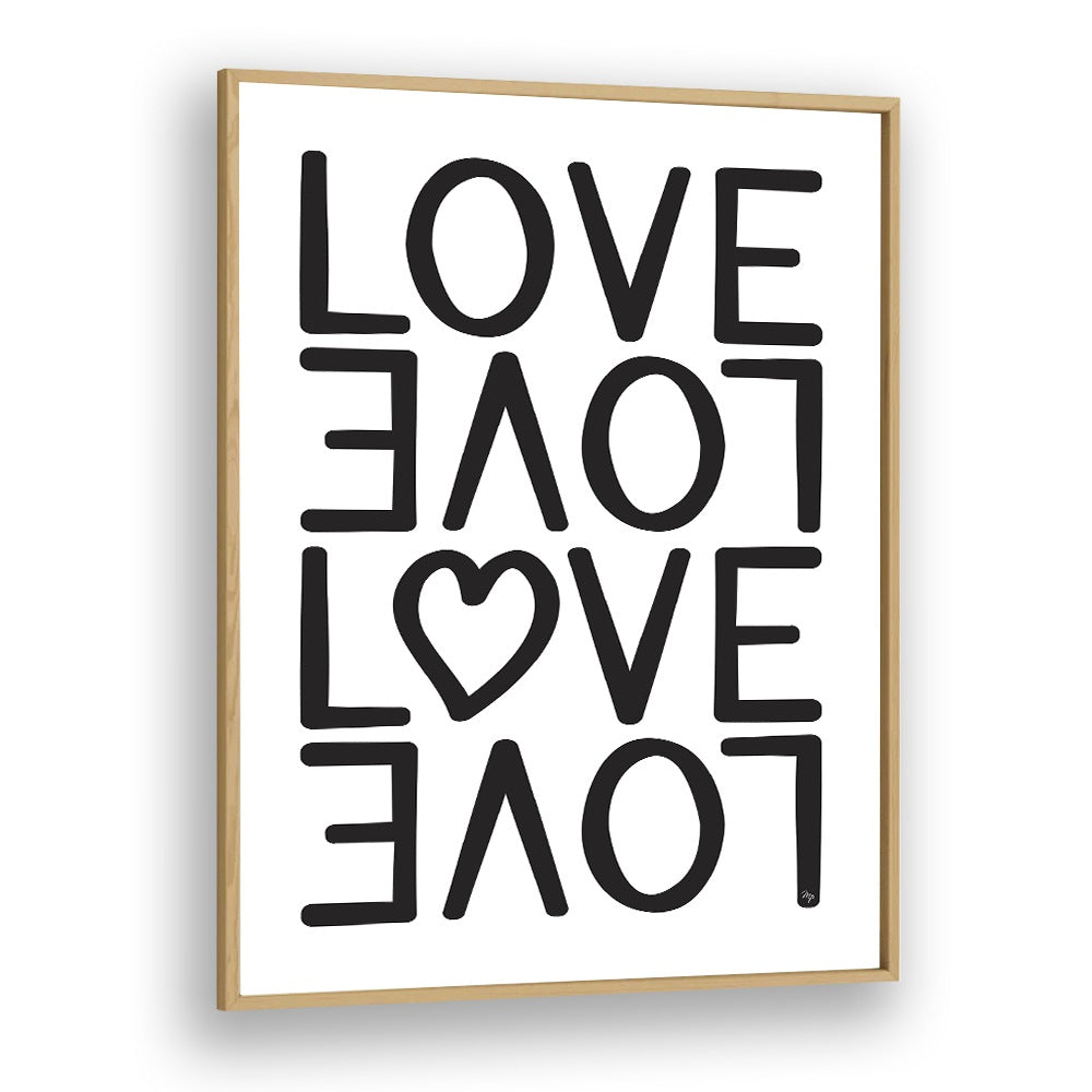 Love Love by Martina Fashion Paintings Fashion Posters in Oak Wood Plain Frame