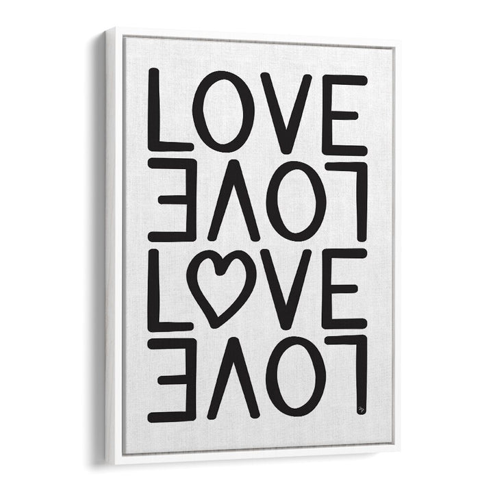 Love Love by Martina Fashion Paintings Fashion Posters in White Floater Frame