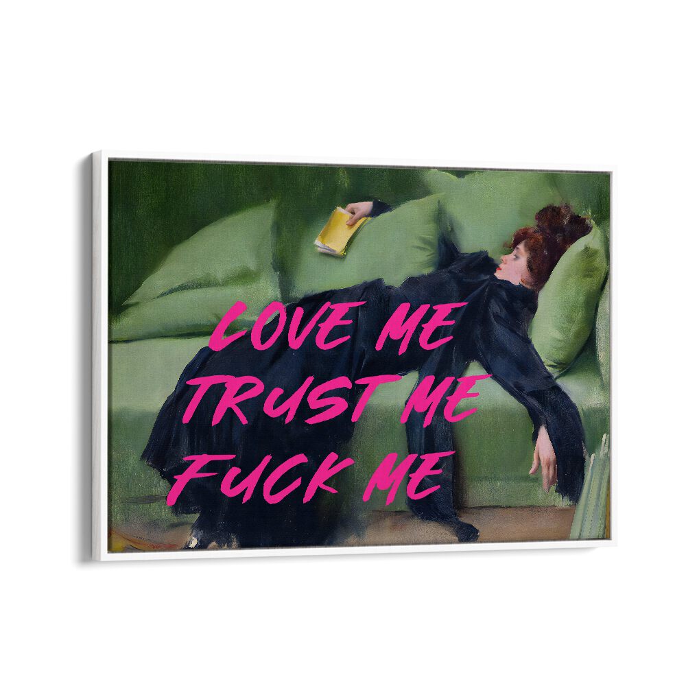 Love Me by the Art Concept Altered Art Prints in White Floater Frame