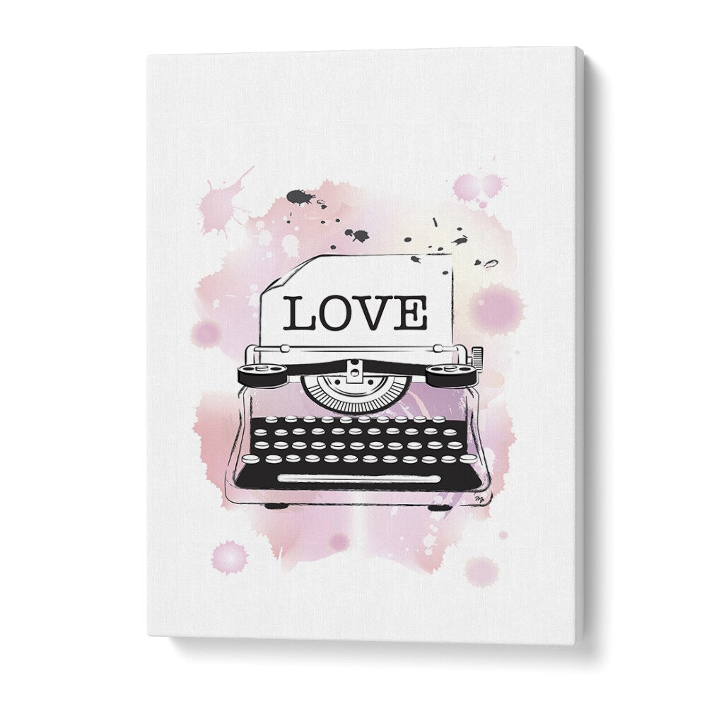 Love Typewriter by Martina Fashion Paintings Fashion Posters in Gallery Wrap