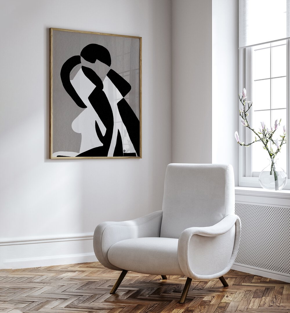 Stylish LOVERS, ABSTRACT PAINTINGS artwork enhances modern decor, evoking emotion and conversation in any space.