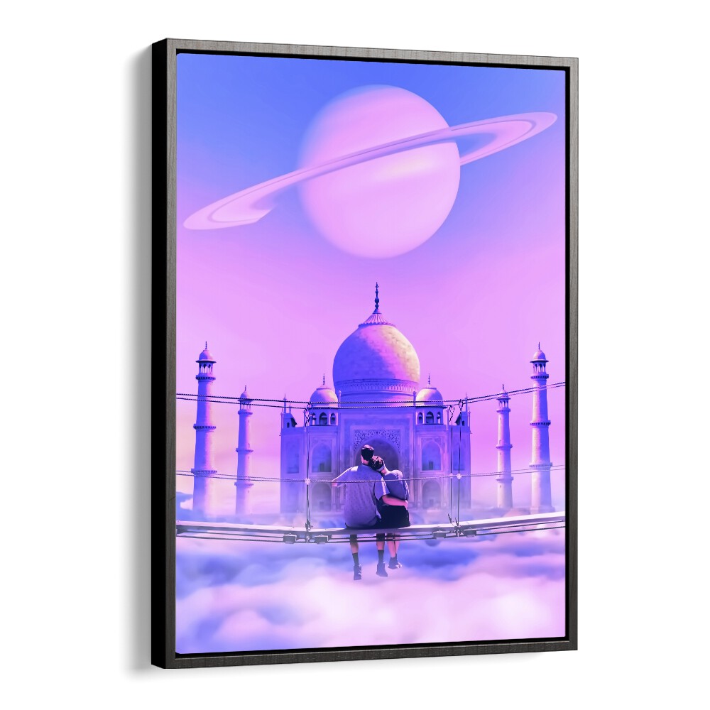 Lovers Point by Ritvik Takkar Surrealism in Black Floater Frame