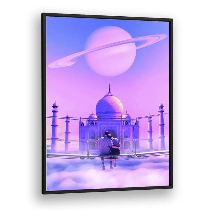 Lovers Point by Ritvik Takkar Surrealism in Black Plain Frame