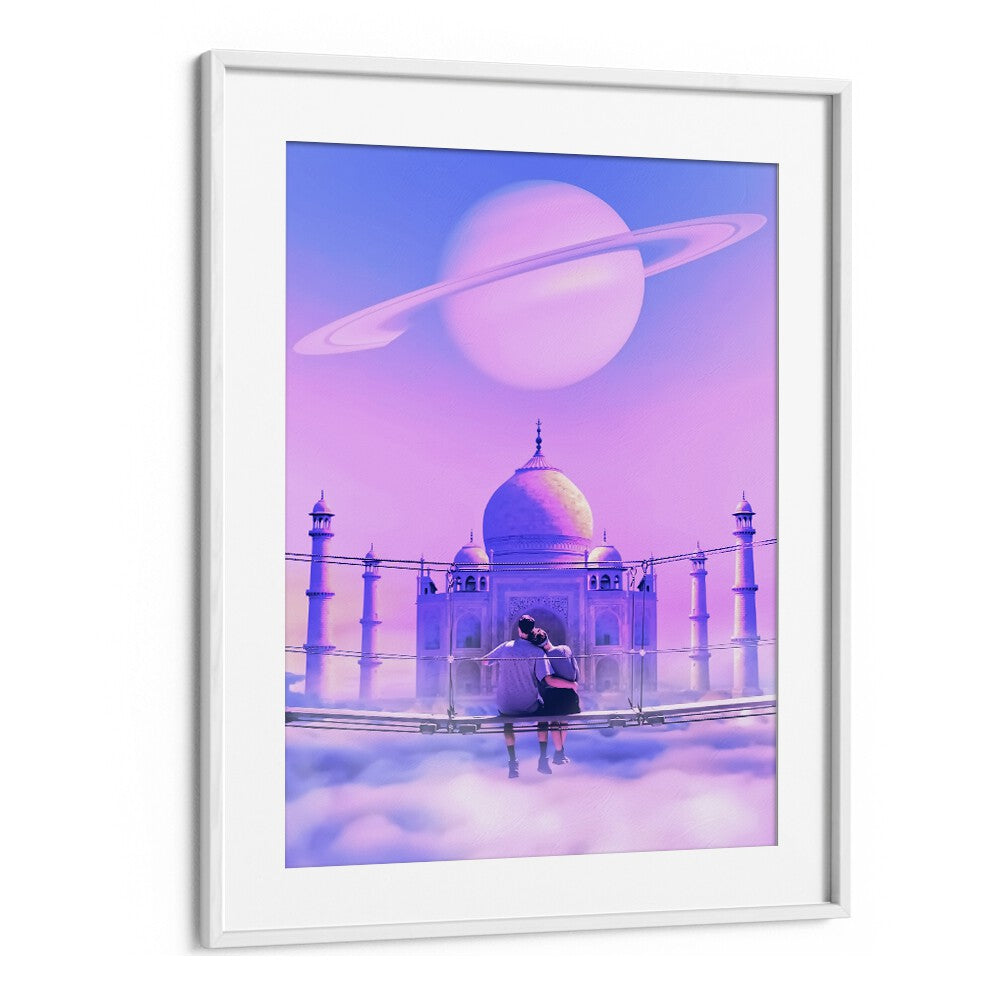 Lovers Point by Ritvik Takkar Surrealism in White Frame With Mount