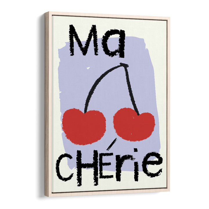 Ma Cherie Fashion Art Artwork in Oak Wood Floater Frame
