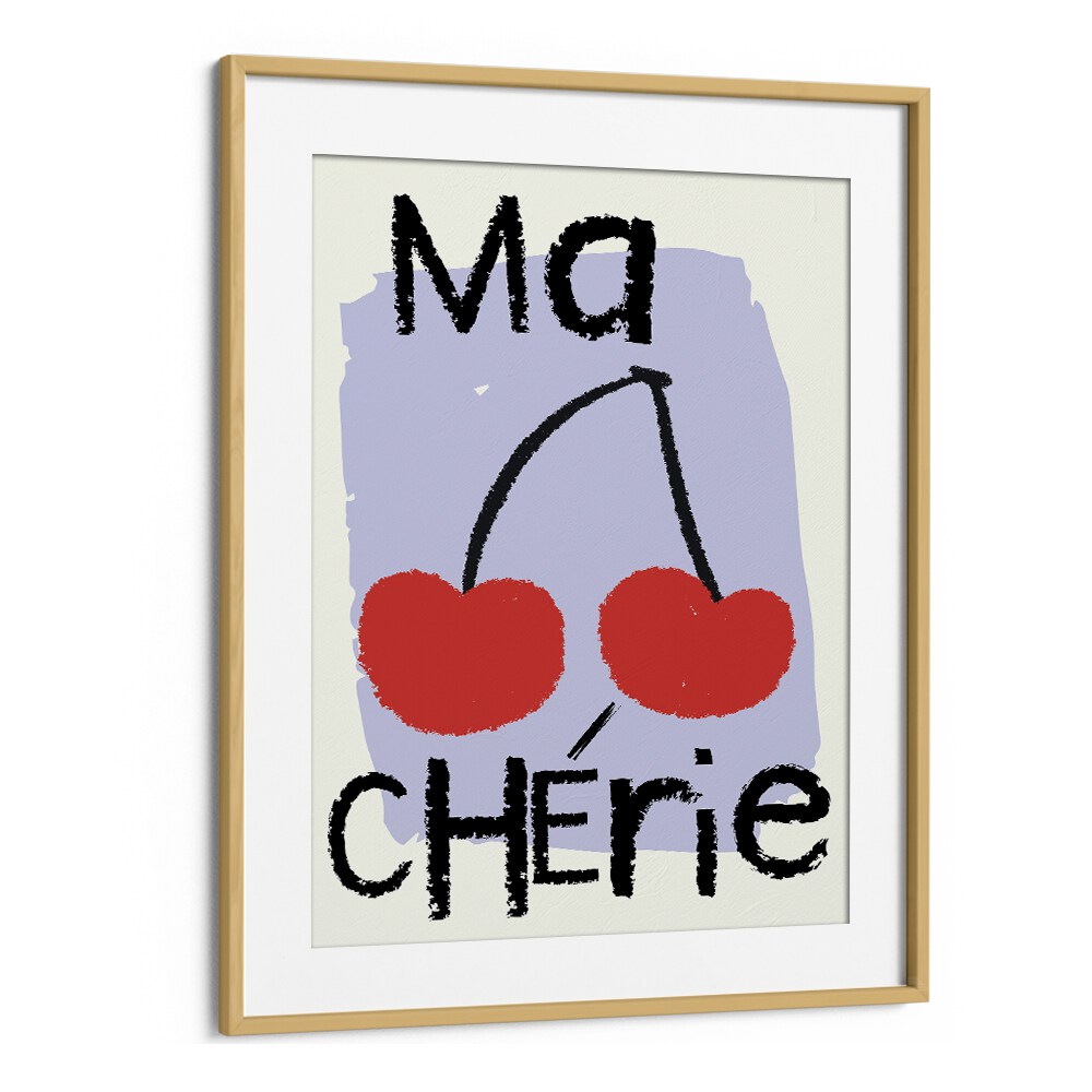 Ma Cherie Fashion Art Artwork in Oak Wood Frame With Mount
