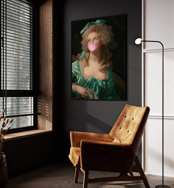 MADAME BUBBLE-GUM BY GRACE DIGITAL ART CO, ALTERED ART PRINTS