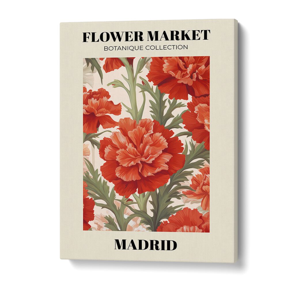 Madrid Flower Marketo Botanical Flower Paintings Artwork in Gallery Wrap