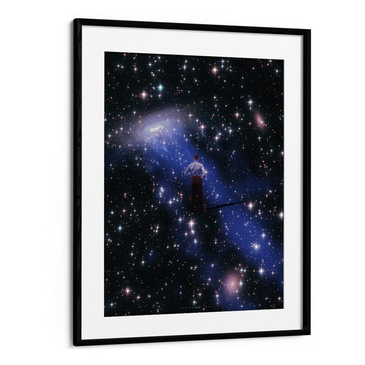 Magic In Sky Surreal Painting, Surreal Art Artwork in Black Frame With Mount
