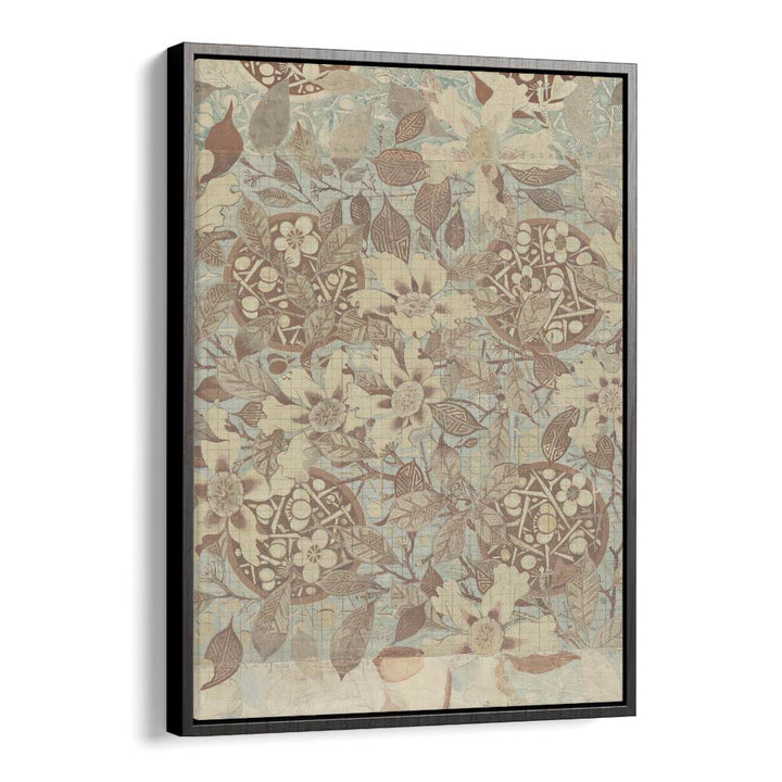 Magnolia Blossom  Botanical Flower Paintings Artwork  in Black Floater Frame