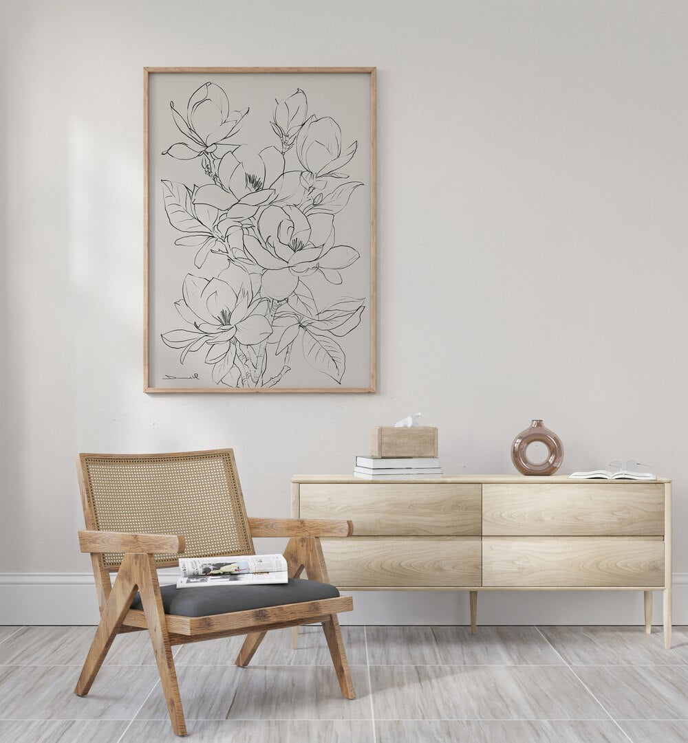 Stylish Magnolia Tree Floral Flower Paintings enhance home decor with elegance and natural beauty. Perfect for any room.