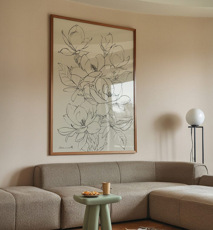 Elegant MAGNOLIA TREE, FLORAL FLOWER PAINTINGS enhance home decor with serene beauty and sophistication.
