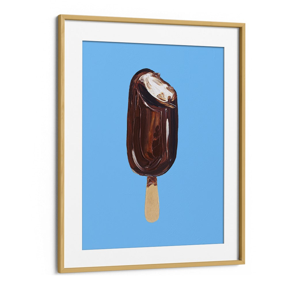 Magnum Ice Cream Bar & Cafe Artwork in Oak Wood Frame With Mount