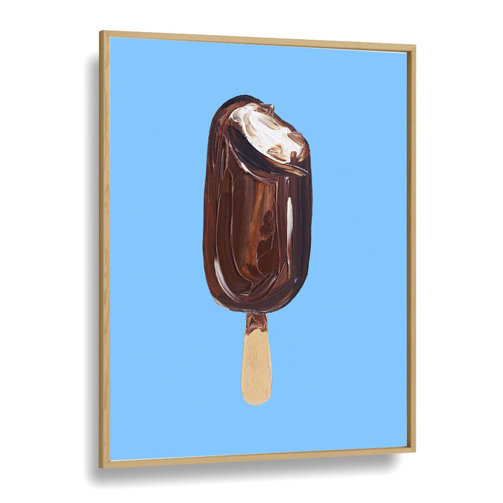 Magnum Ice Cream Bar & Cafe Artwork in Oak Wood Plain Frame