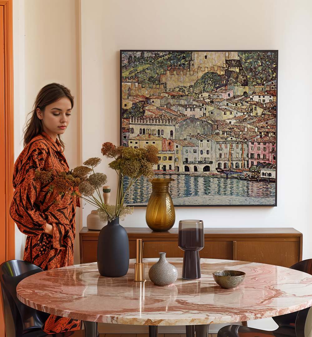 MALCESINE AM GARDASEE (1913) , VINTAGE PAINTINGS