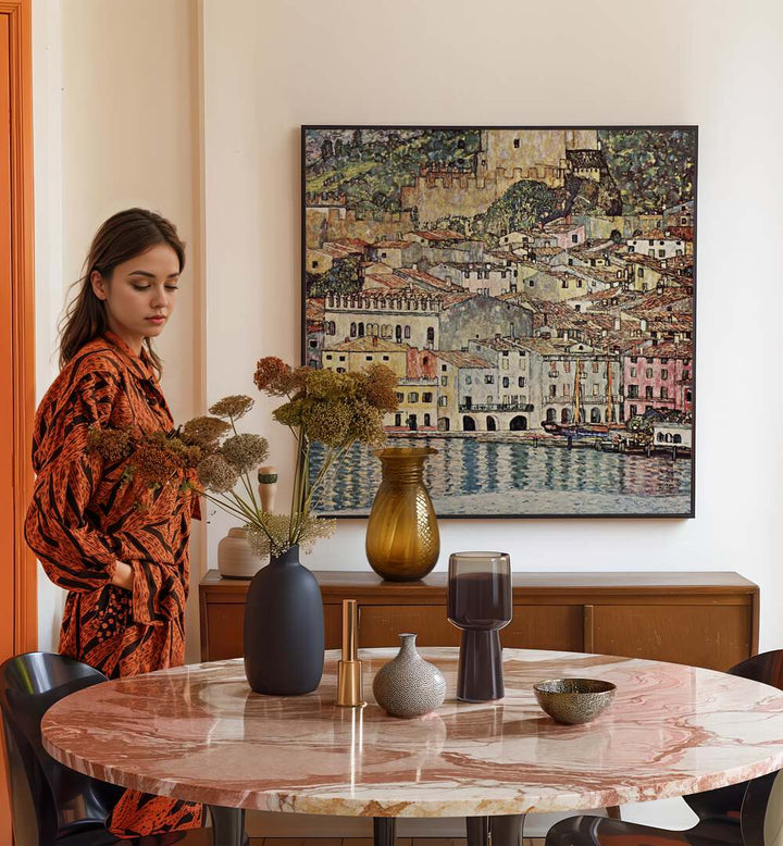 MALCESINE AM GARDASEE (1913) , VINTAGE PAINTINGS