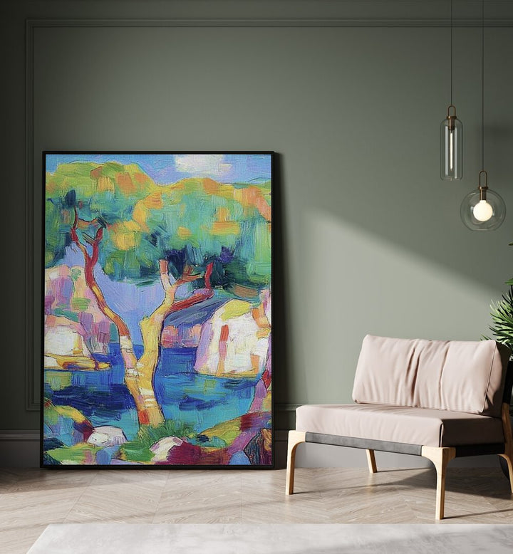 Vibrant artwork capturing the essence of MALLORCA SPAIN, perfect for enhancing any space with Mediterranean charm.