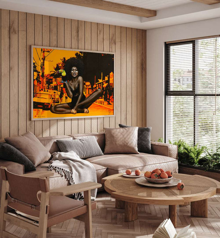 Maluco Beleza By Christian Beijer African Artwork Placed on a wall In A Living Room 