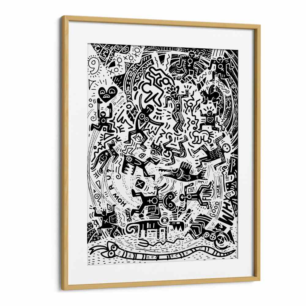 Mamba Comic Art Artwork in Oak Wood Frame With Mount