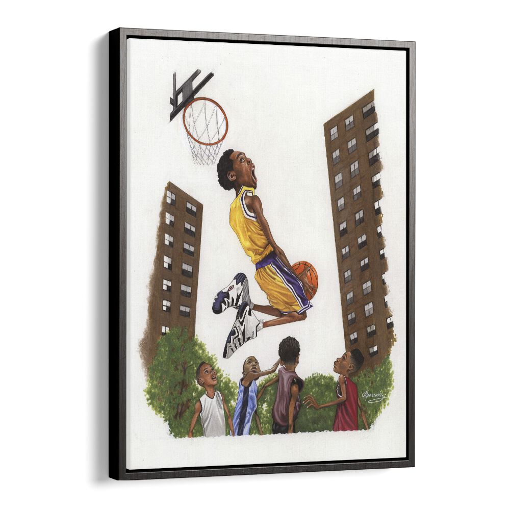 Mamba kid Sports Art Artwork in Black Floater Frame