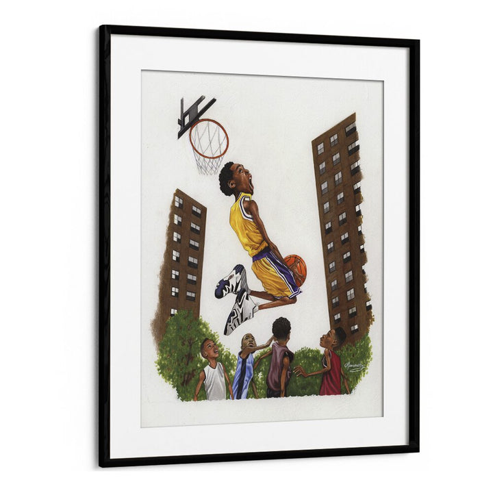 Mamba kid Sports Art Artwork in Black Frame With Mount