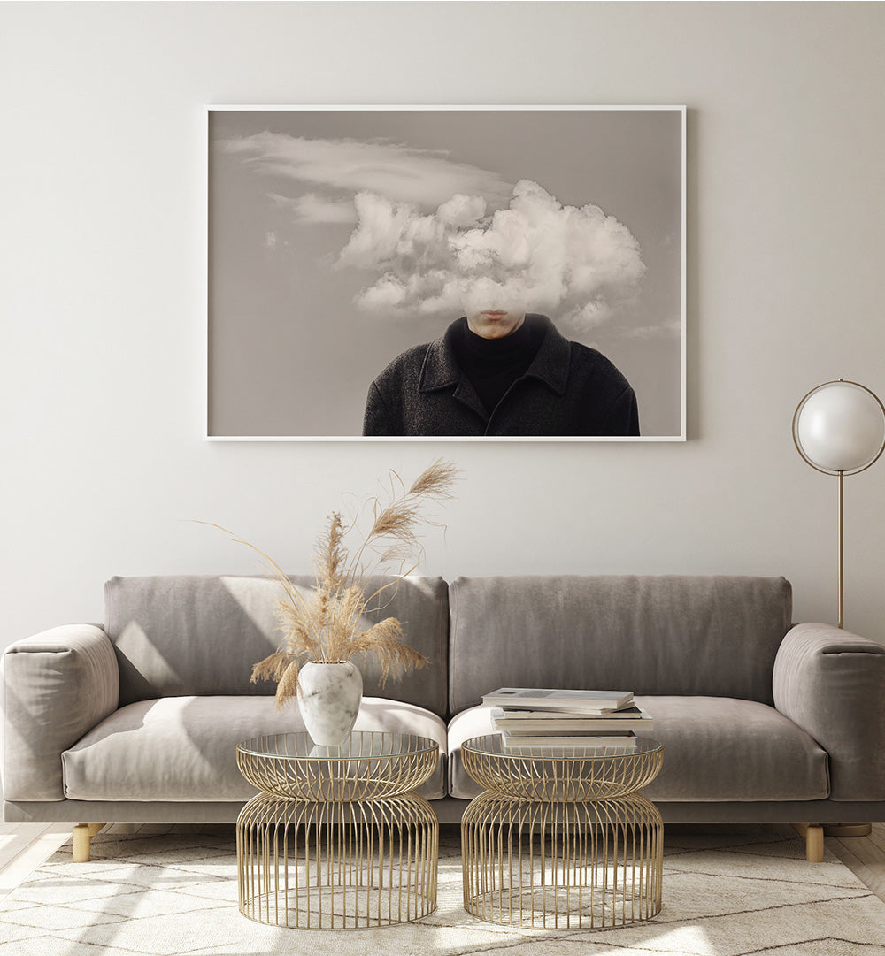 MAN'S HEAD IN CLOUDS
