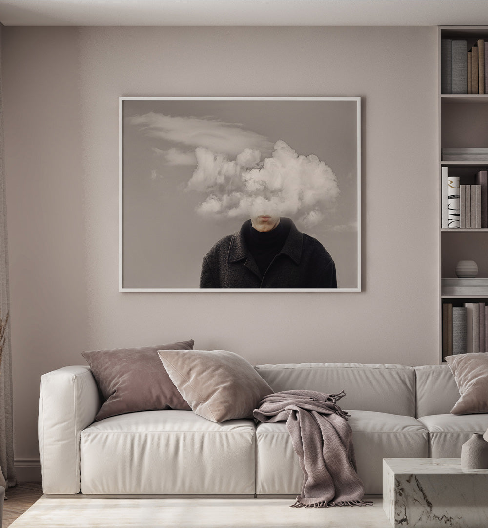 MAN'S HEAD IN CLOUDS