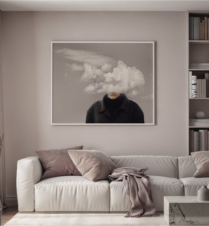 MAN'S HEAD IN CLOUDS